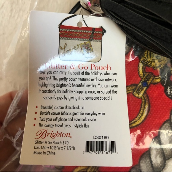 NEW Brighton Love Glitter & Glow Pouch Canvas printed Cross Body  Bag - Picture 15 of 16